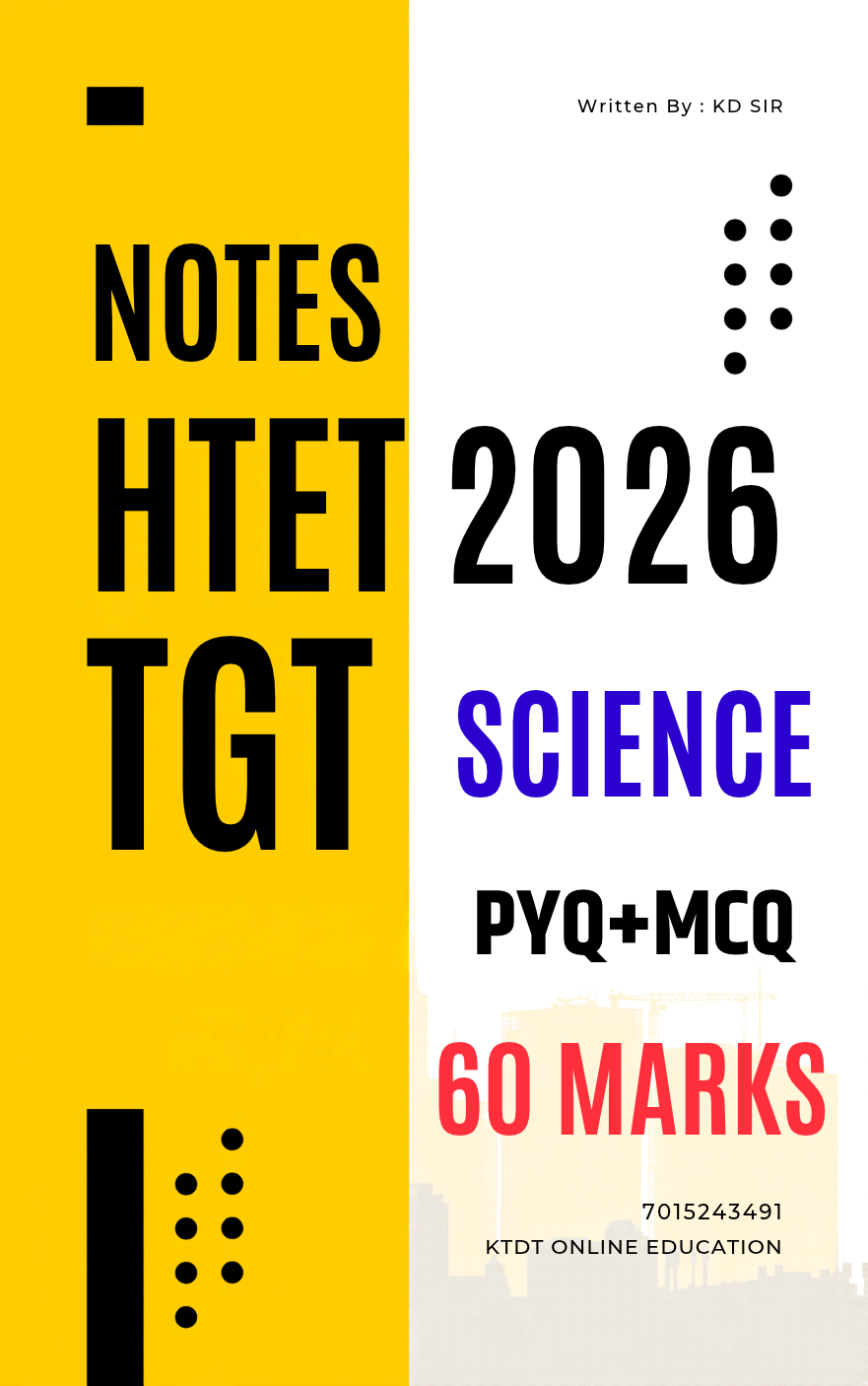 HTET Exam TGT Science MCQ Book 60 marks